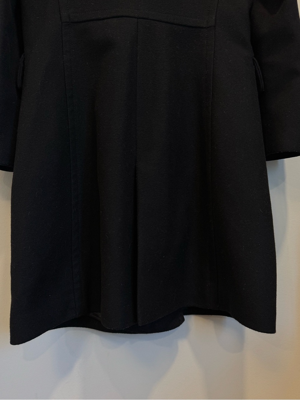 MNG Mango Women’s Black Italian Wool Double Breasted Military Officer Coat Small - Picture 11 of 11
